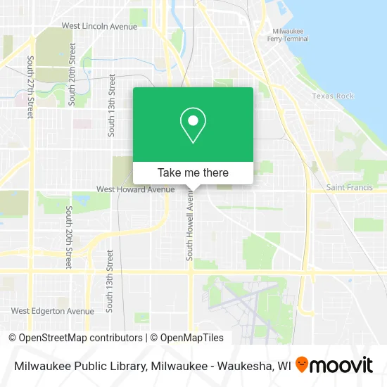 Mapa de Milwaukee Public Library