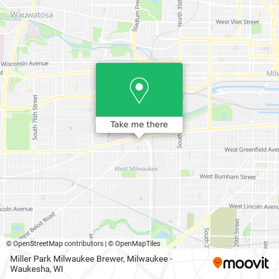 Miller Park Milwaukee Brewer map