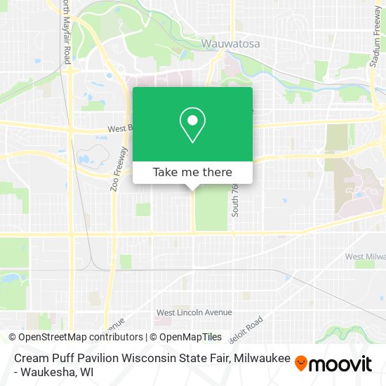 Mapa de Cream Puff Pavilion Wisconsin State Fair