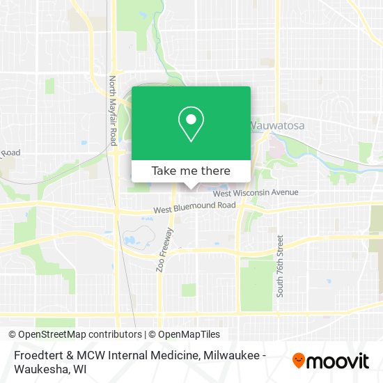 Froedtert & MCW Internal Medicine map