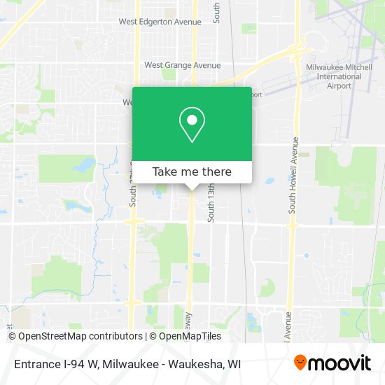 Entrance I-94 W map
