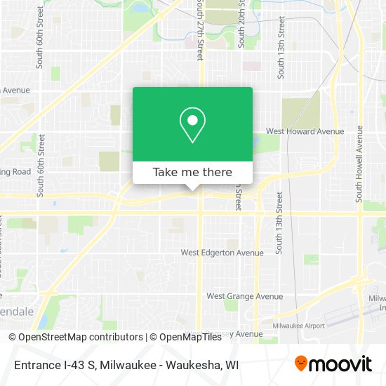 Entrance I-43 S map