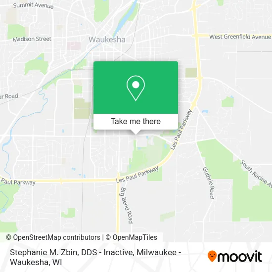 Mapa de Stephanie M. Zbin, DDS - Inactive