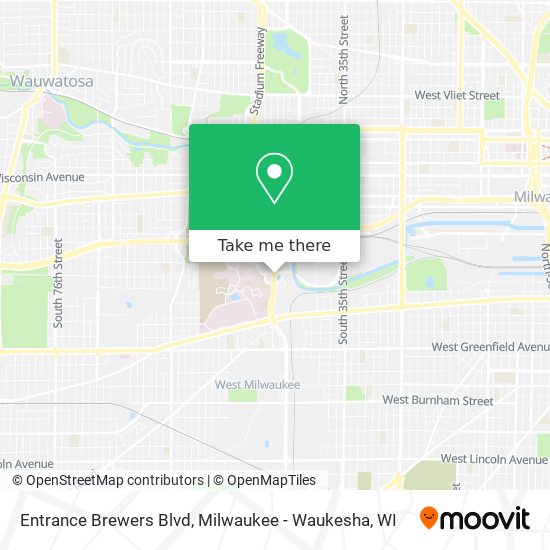 Mapa de Entrance Brewers Blvd