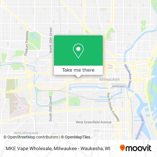 MKE Vape Wholesale map