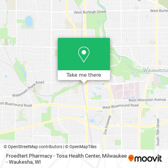 Mapa de Froedtert Pharmacy - Tosa Health Center