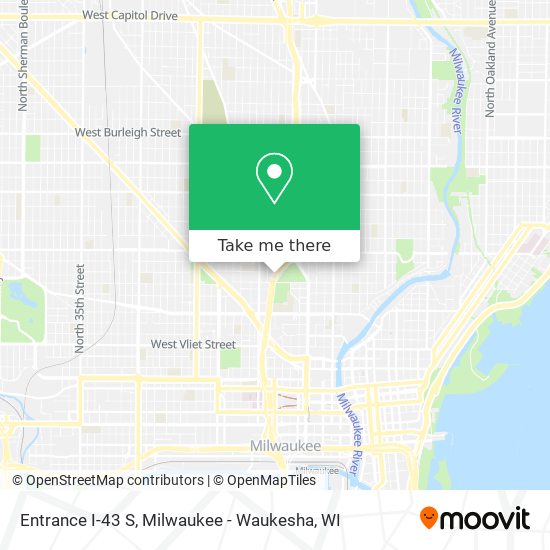 Entrance I-43 S map