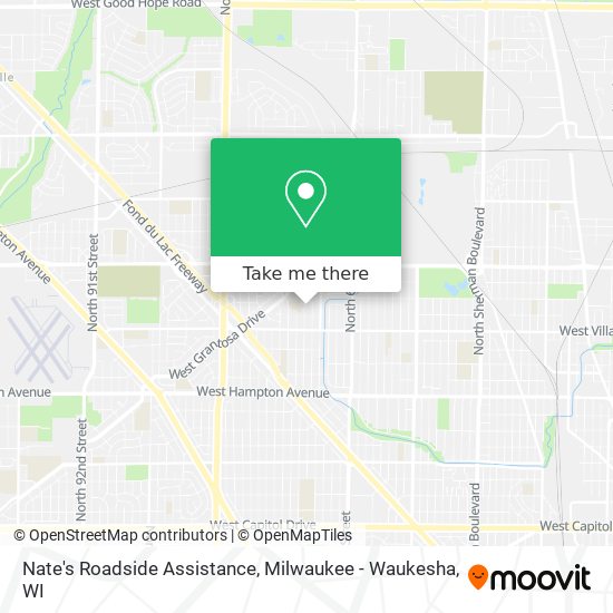 Nate's Roadside Assistance map