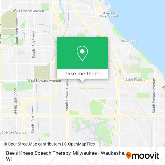 Mapa de Bee's Knees Speech Therapy