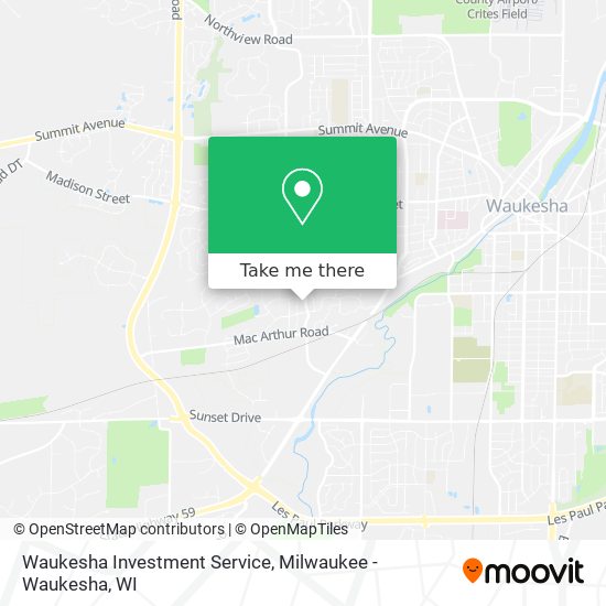 Mapa de Waukesha Investment Service