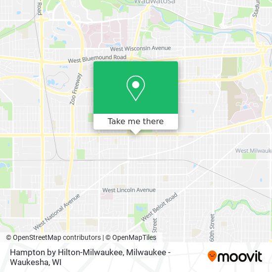 Mapa de Hampton by Hilton-Milwaukee