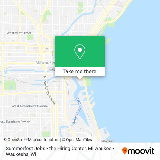 Mapa de Summerfest Jobs - the Hiring Center