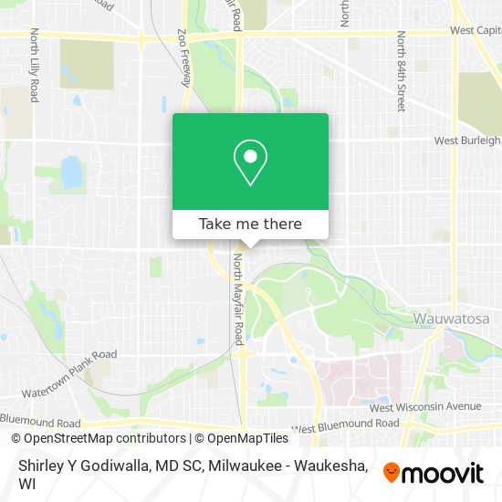 Shirley Y Godiwalla, MD SC map