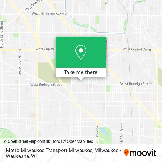 Mapa de Metro Milwaukee Transport Milwaukee