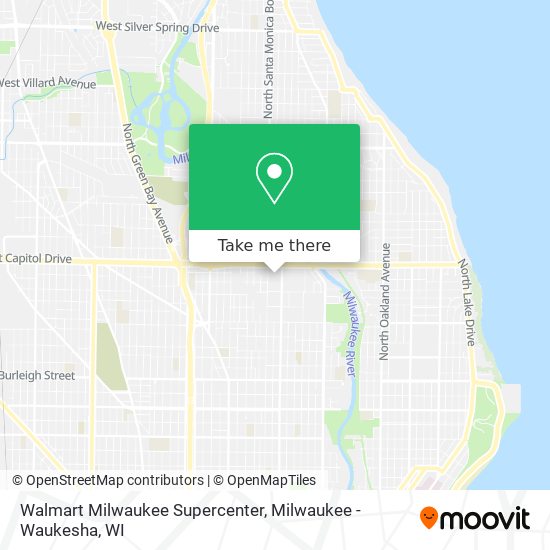 Mapa de Walmart Milwaukee Supercenter
