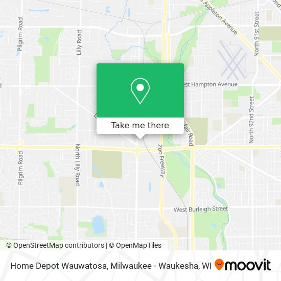 Mapa de Home Depot Wauwatosa