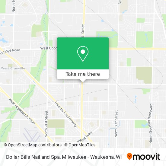 Dollar Bills Nail and Spa map