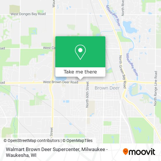 Walmart Brown Deer Supercenter map