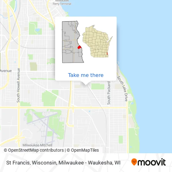 St Francis, Wisconsin map