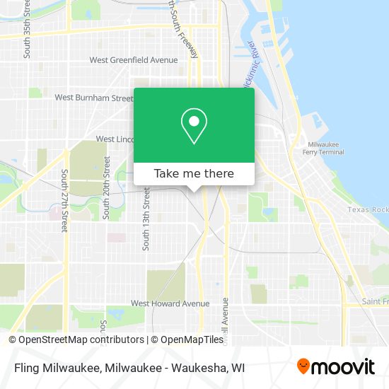 Fling Milwaukee map