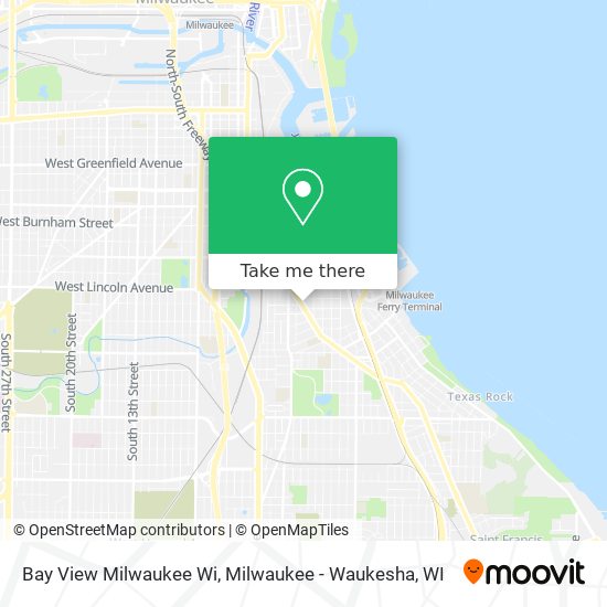 Mapa de Bay View Milwaukee Wi