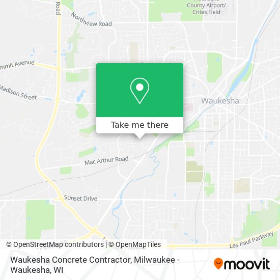 Mapa de Waukesha Concrete Contractor