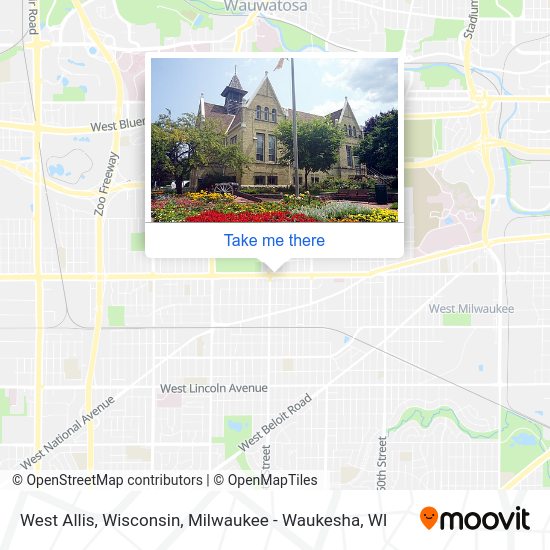 Mapa de West Allis, Wisconsin