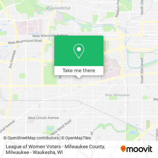 Mapa de League of Women Voters - Milwaukee County