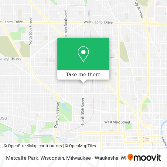 Mapa de Metcalfe Park, Wisconsin