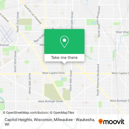 Mapa de Capitol Heights, Wisconsin