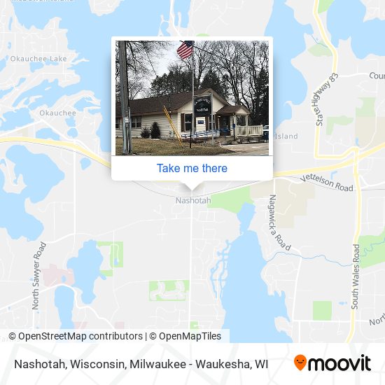 Mapa de Nashotah, Wisconsin