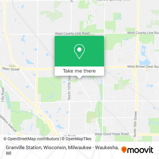 Mapa de Granville Station, Wisconsin