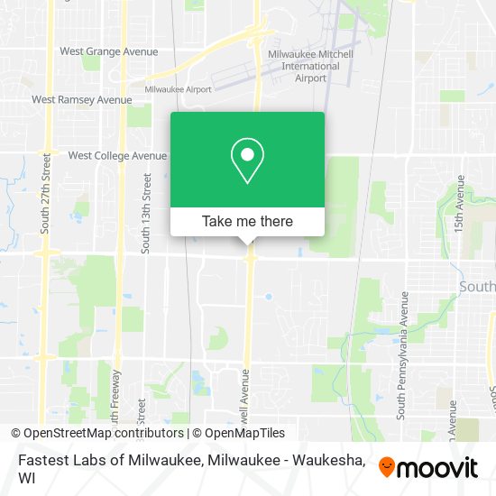 Mapa de Fastest Labs of Milwaukee