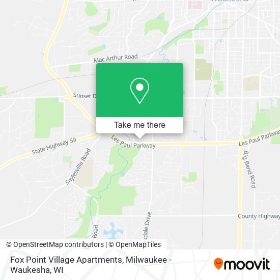 Mapa de Fox Point Village Apartments