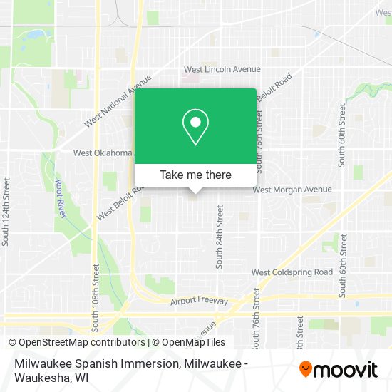 Mapa de Milwaukee Spanish Immersion