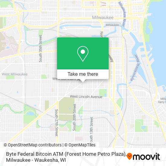 Mapa de Byte Federal Bitcoin ATM (Forest Home Petro Plaza)