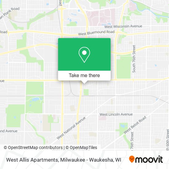 Mapa de West Allis Apartments
