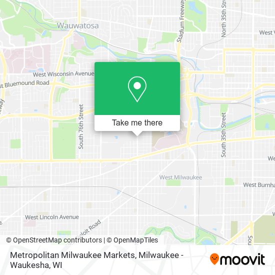 Mapa de Metropolitan Milwaukee Markets
