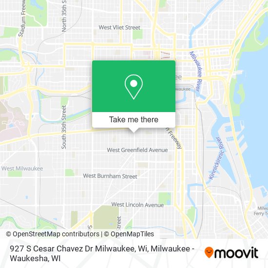 Mapa de 927 S Cesar Chavez Dr Milwaukee, Wi