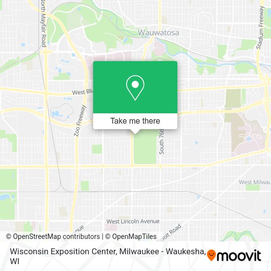 Mapa de Wisconsin Exposition Center