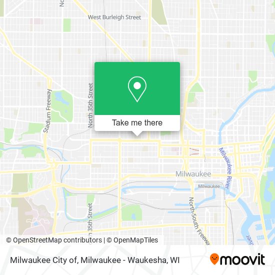 Mapa de Milwaukee City of