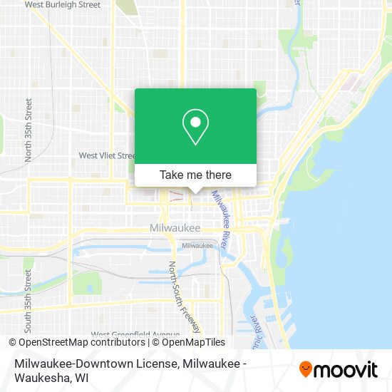 Mapa de Milwaukee-Downtown License