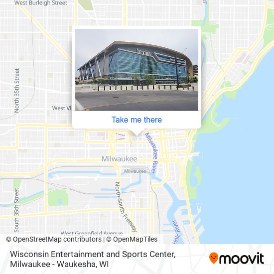 Mapa de Wisconsin Entertainment and Sports Center