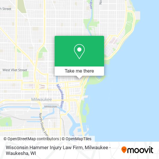 Mapa de Wisconsin Hammer Injury Law Firm