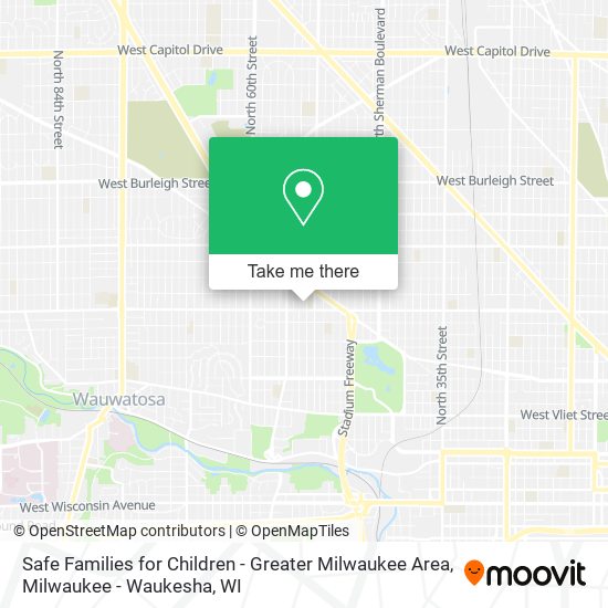 Mapa de Safe Families for Children - Greater Milwaukee Area
