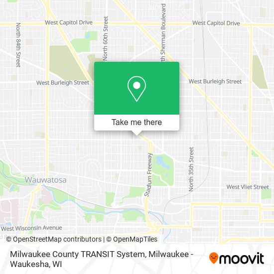 Mapa de Milwaukee County TRANSIT System