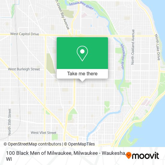 Mapa de 100 Black Men of Milwaukee