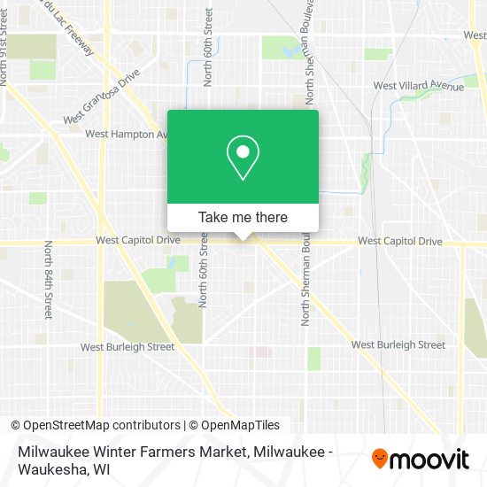 Mapa de Milwaukee Winter Farmers Market