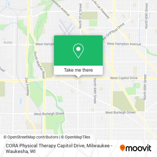 Mapa de CORA Physical Therapy Capitol Drive