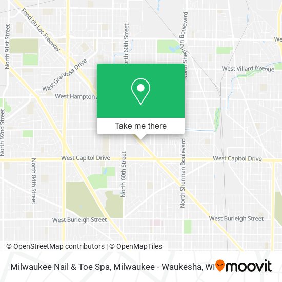 Mapa de Milwaukee Nail & Toe Spa